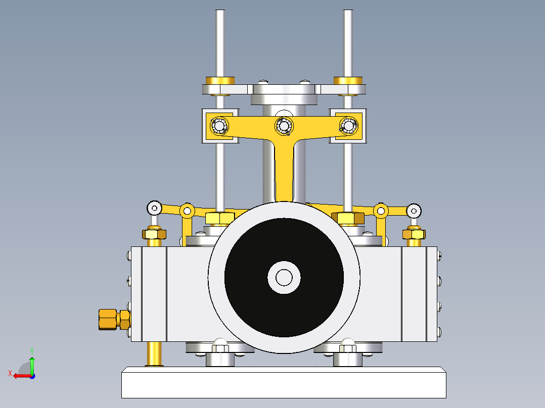 伯奈斯年代蒸汽机后视图