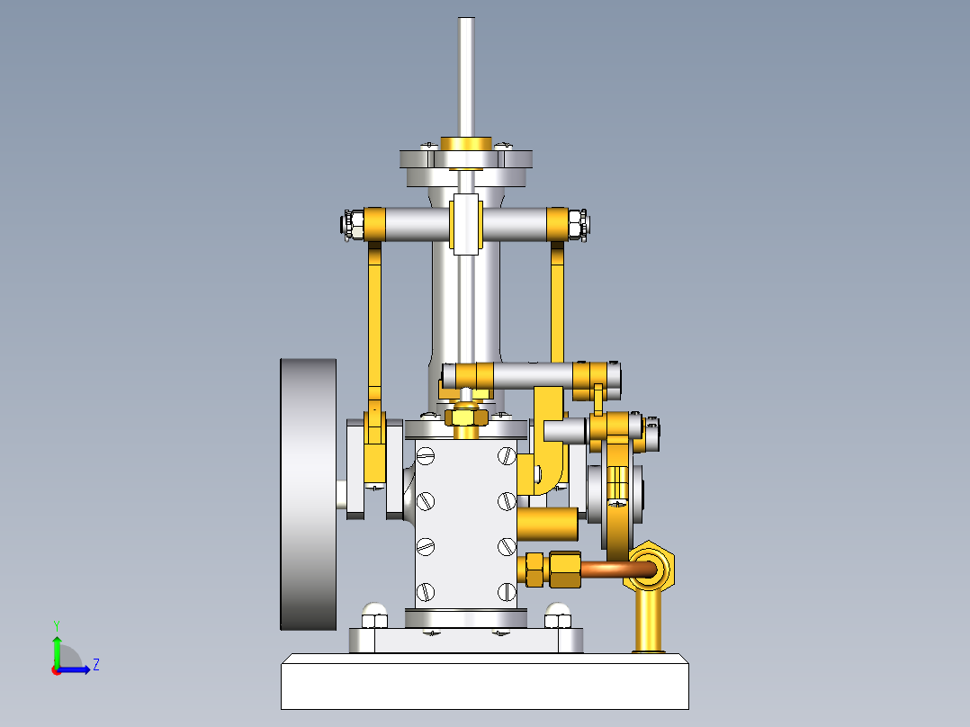 伯奈斯年代蒸汽机左视图