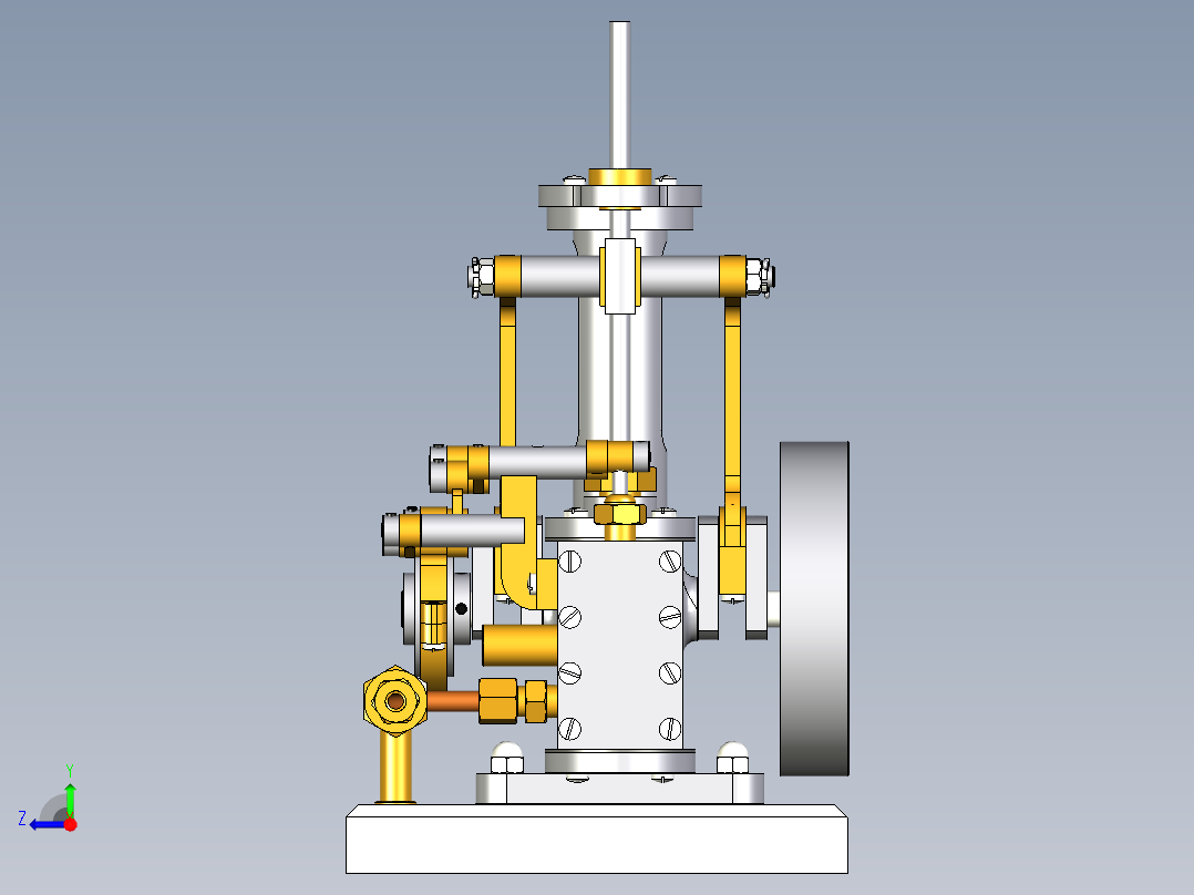 伯奈斯年代蒸汽机右视图