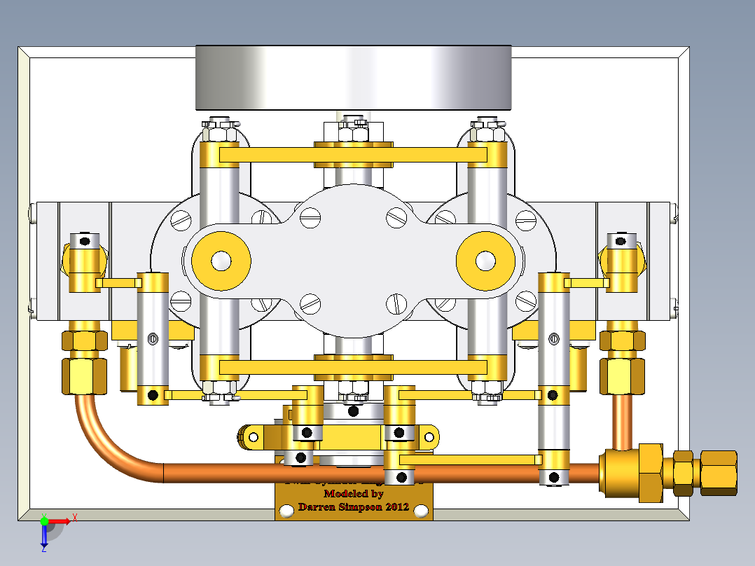 伯奈斯年代蒸汽机俯视图