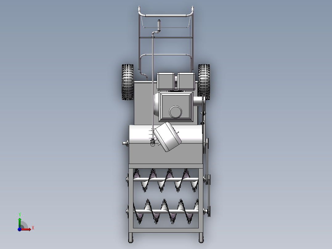 小型路面除冰装置SW三维图前视图