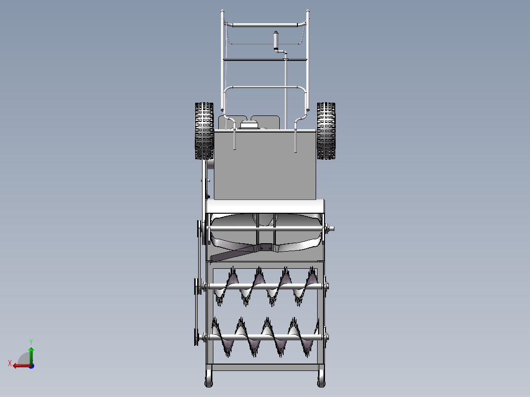 小型路面除冰装置SW三维图后视图