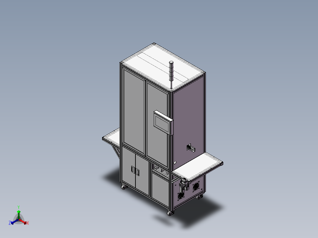 RJ45压合机正等轴测图