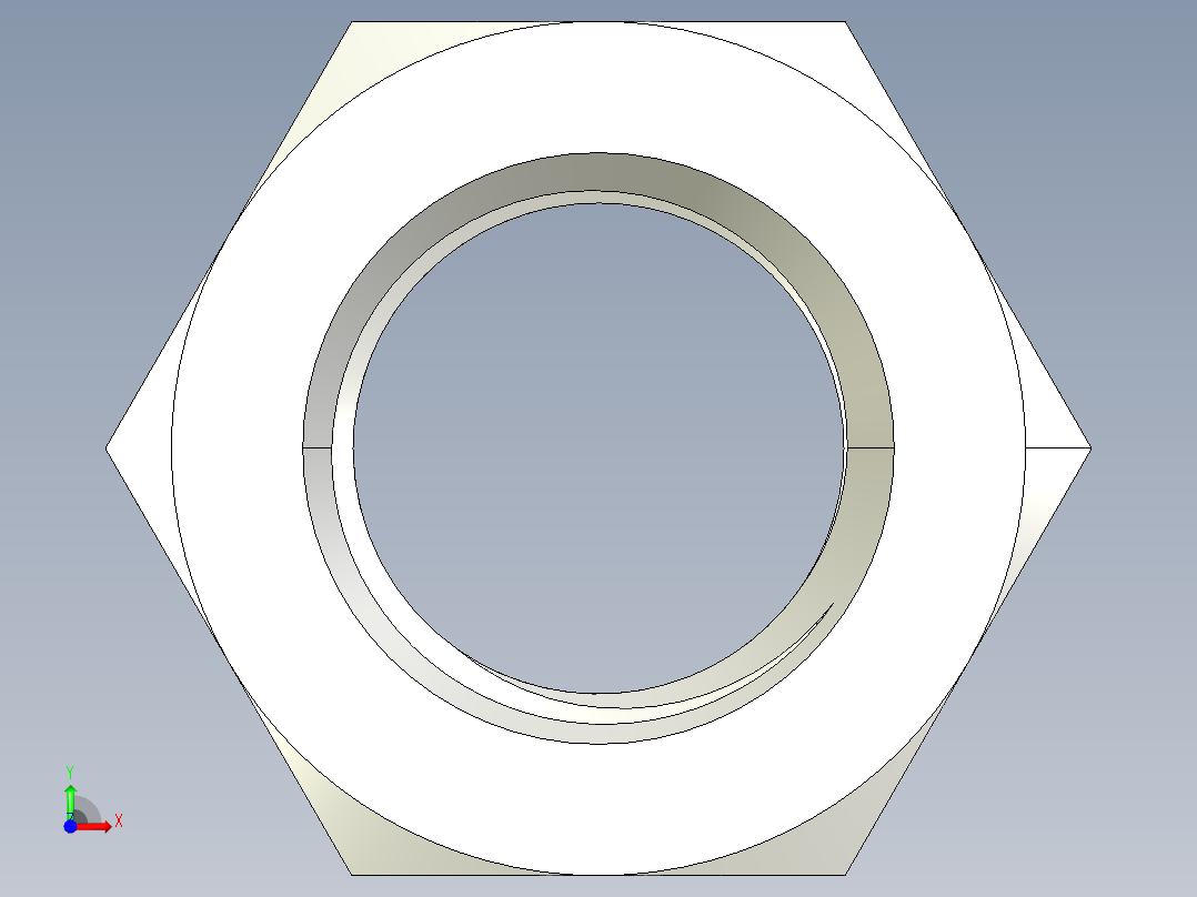 DIN 934 螺母-M56 Nut.STEP前视图