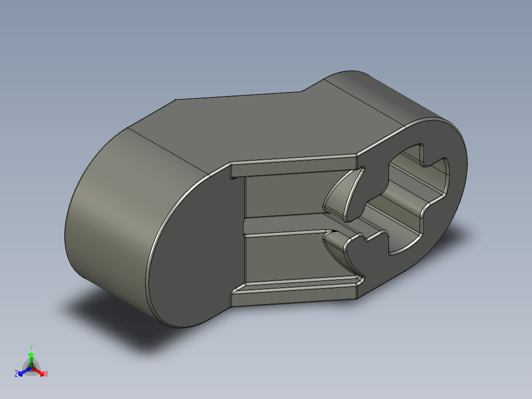 气缸电机-2854 Old Dark Grey Technic Engine Crankshaft Centre主视图