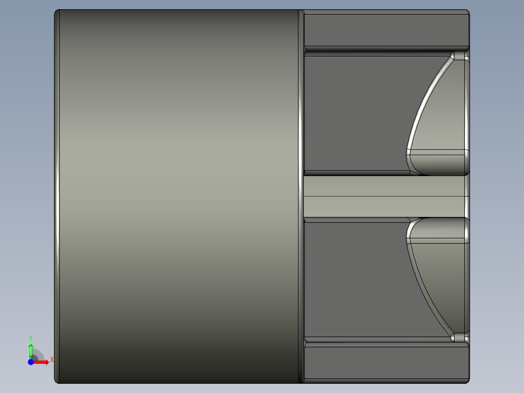 气缸电机-2854 Old Dark Grey Technic Engine Crankshaft Centre前视图