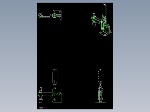 垂直式夾鉗SSP(O)-2D多系列多零件图纸模型