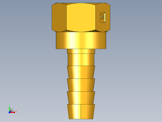 倒齿式工业管接头Hose Barb to Swivel 45Deg Female Flare 146HBLFSV-6-6前视缩略图