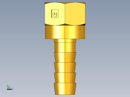 倒齿式工业管接头Hose Barb to Swivel 45Deg Female Flare 146HBLFSV-6-6左视缩略图