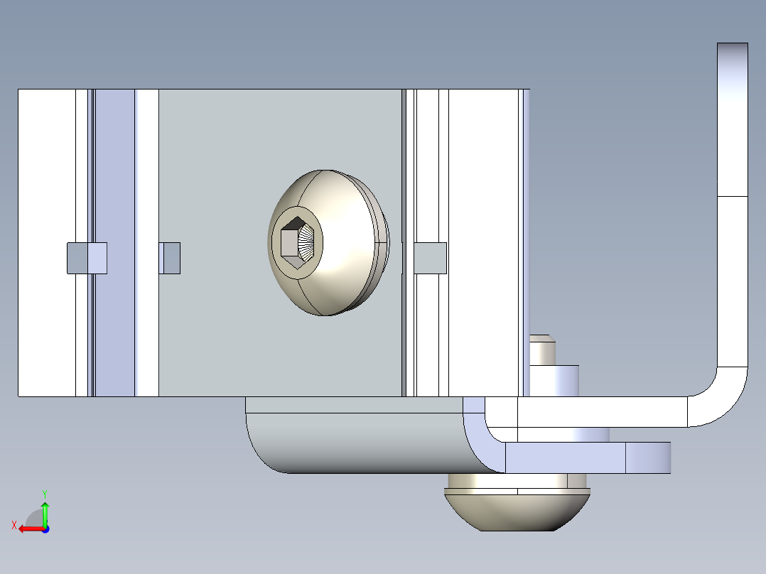 型材-KJN LED LIGHT SWIVEL BRACKET LMBWLB32-180S后视图