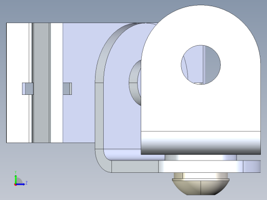 型材-KJN LED LIGHT SWIVEL BRACKET LMBWLB32-180S左视缩略图