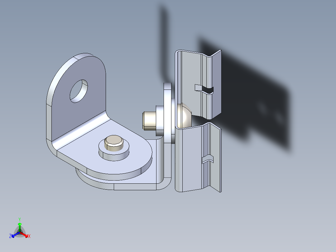 型材-KJN LED LIGHT SWIVEL BRACKET LMBWLB32-180S正等轴测图