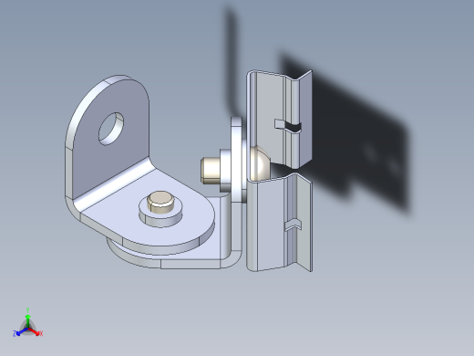 型材-KJN LED LIGHT SWIVEL BRACKET LMBWLB32-180S正等轴测缩略图