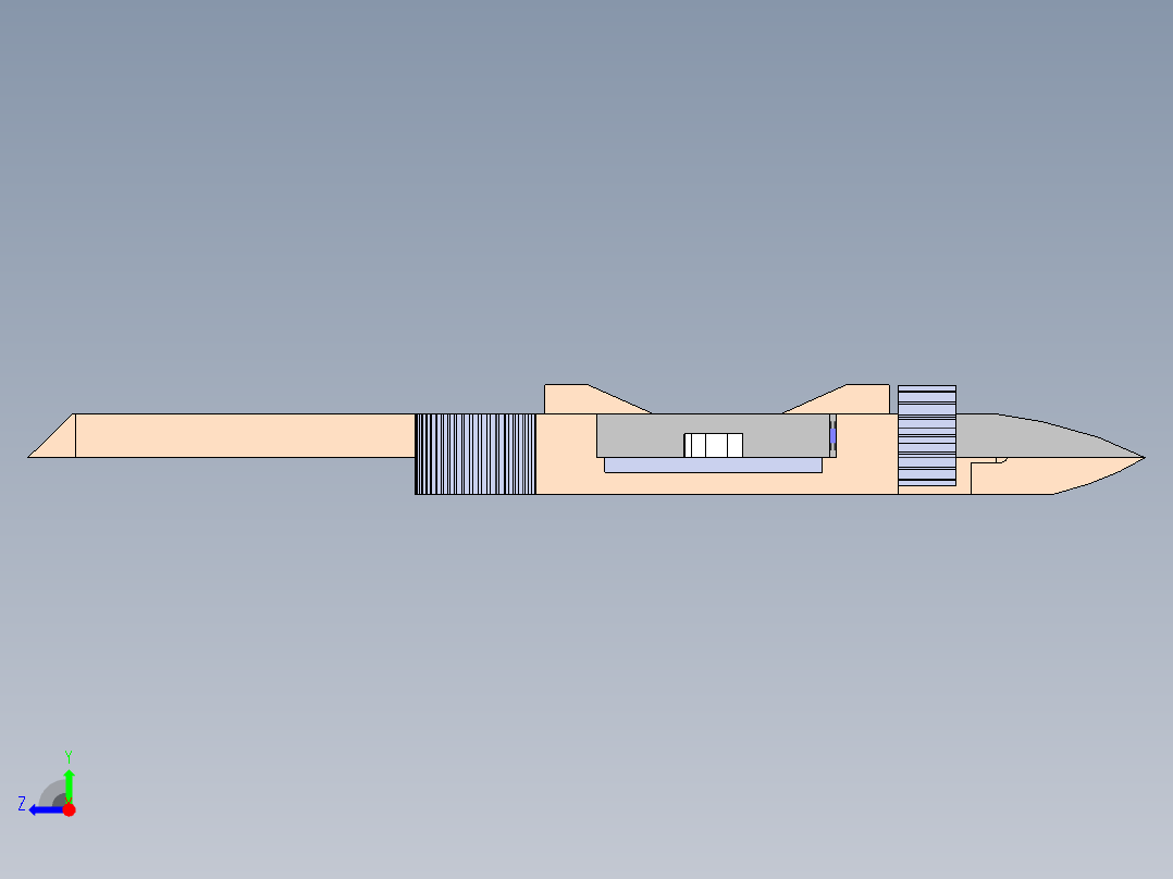 普通游标卡尺右视图