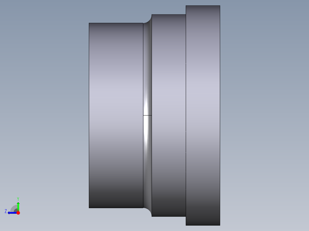 24QBIV 溶剂焊接联合端，公制系列右视图