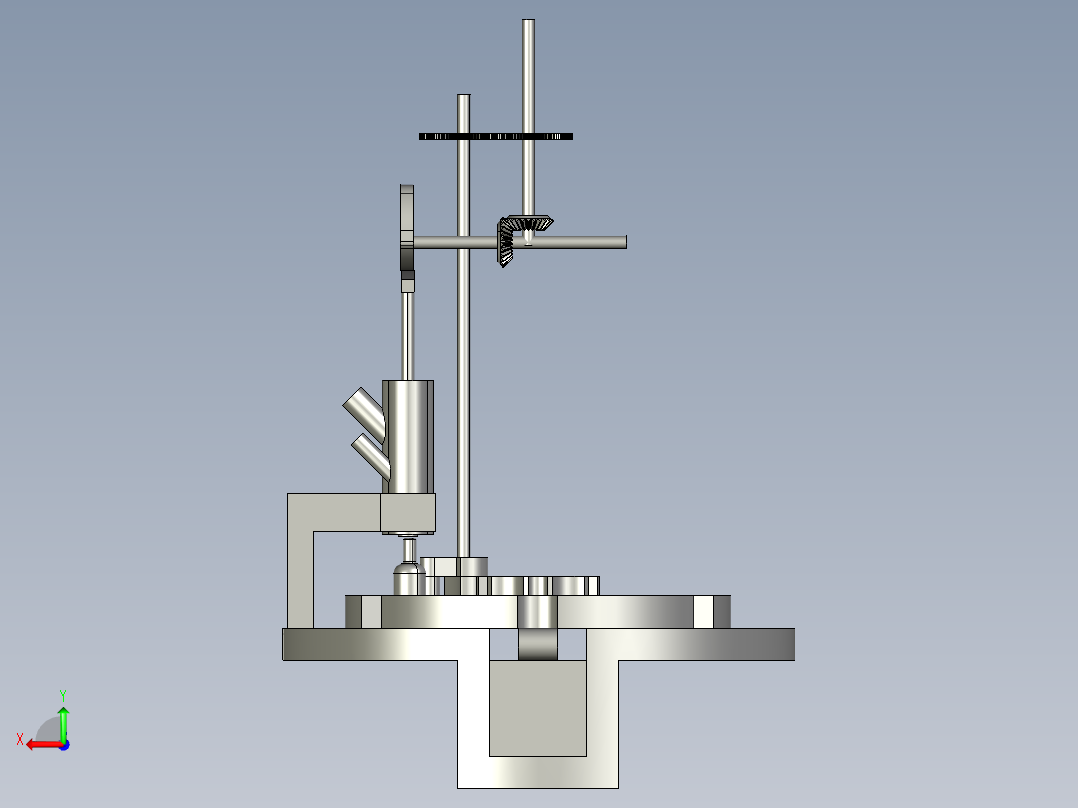 旋转型灌装机设计【PROE+仿真】CAD+说明书后视图