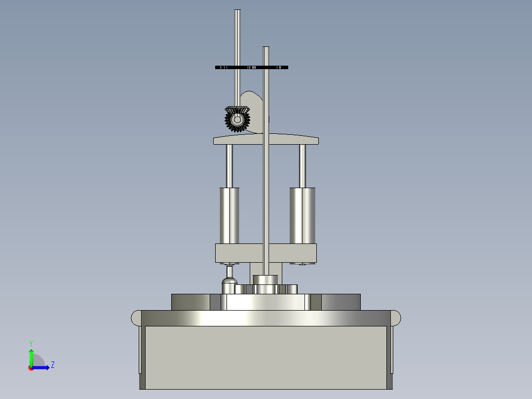旋转型灌装机设计【PROE+仿真】CAD+说明书左视图