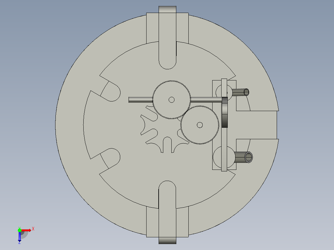 旋转型灌装机设计【PROE+仿真】CAD+说明书俯视图