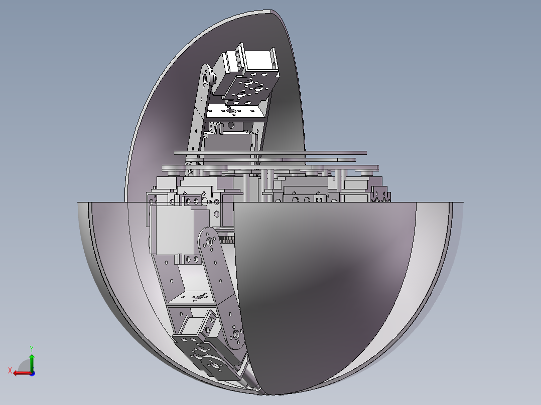 球形变六足（三维+课设+程序+二维）后视图