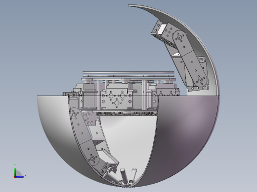 球形变六足（三维+课设+程序+二维）左视缩略图