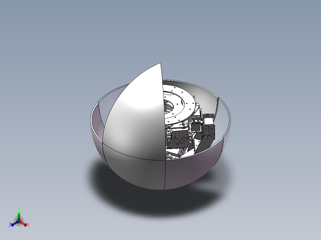 球形变六足（三维+课设+程序+二维）正等轴测图