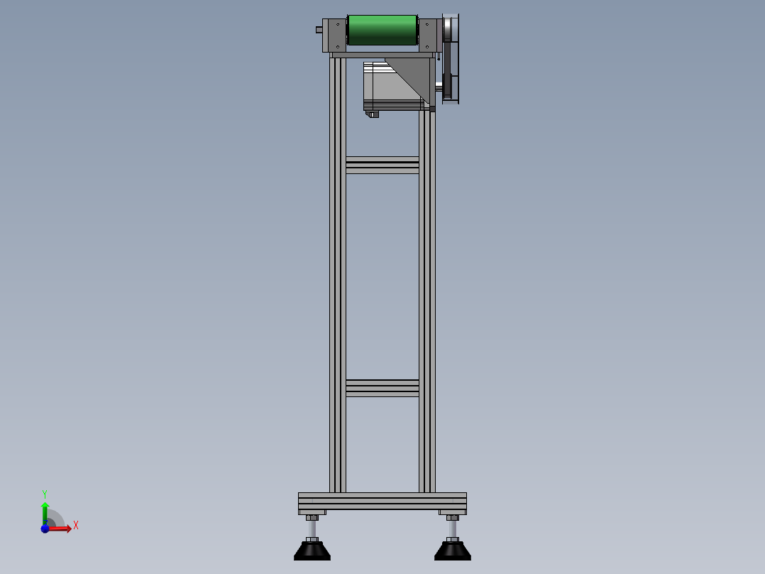 上下料流水线前视图