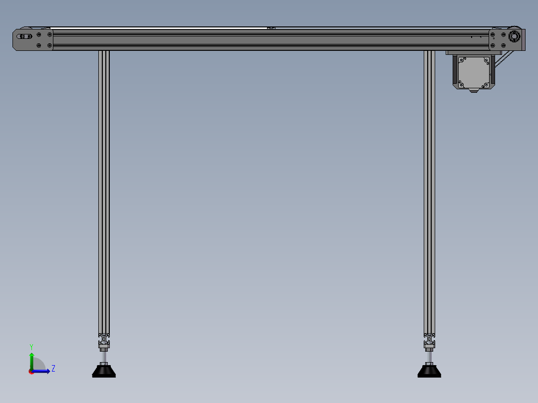 上下料流水线左视图