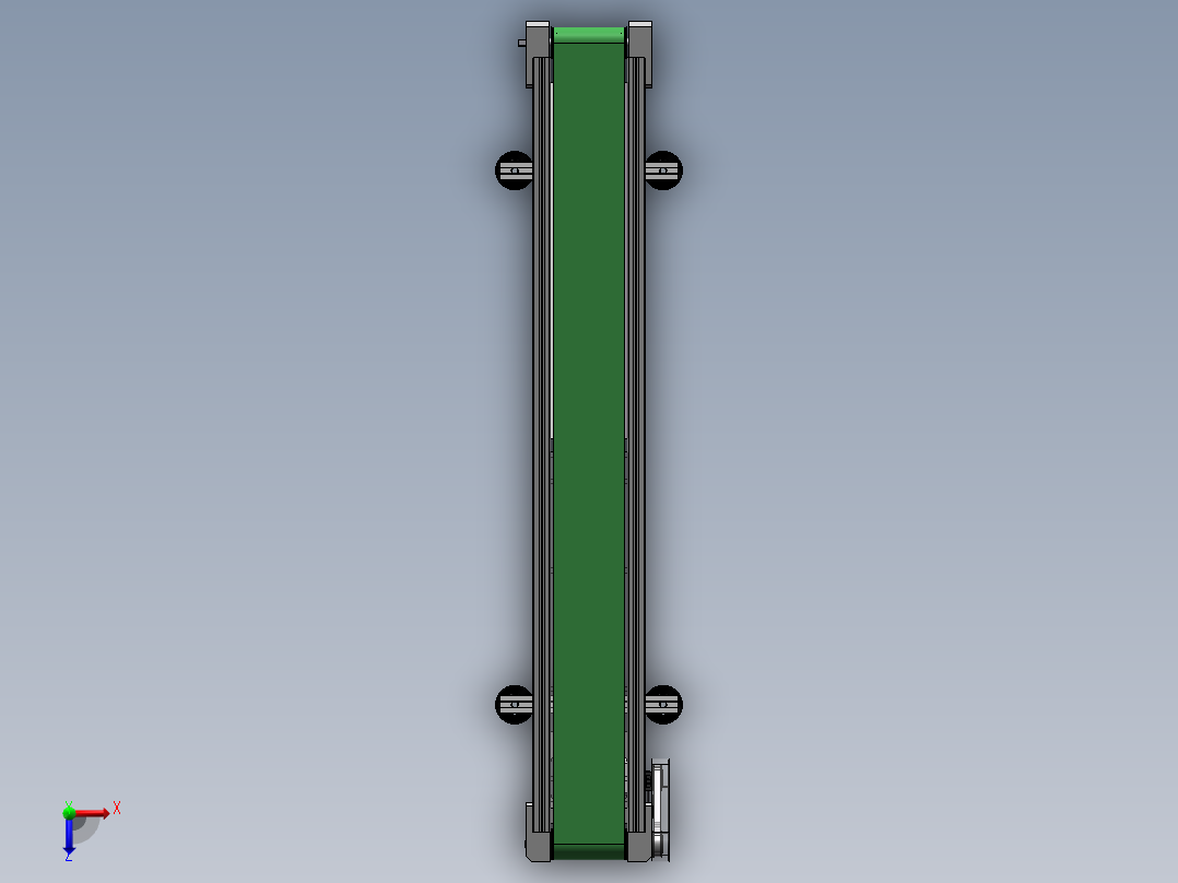 上下料流水线俯视图
