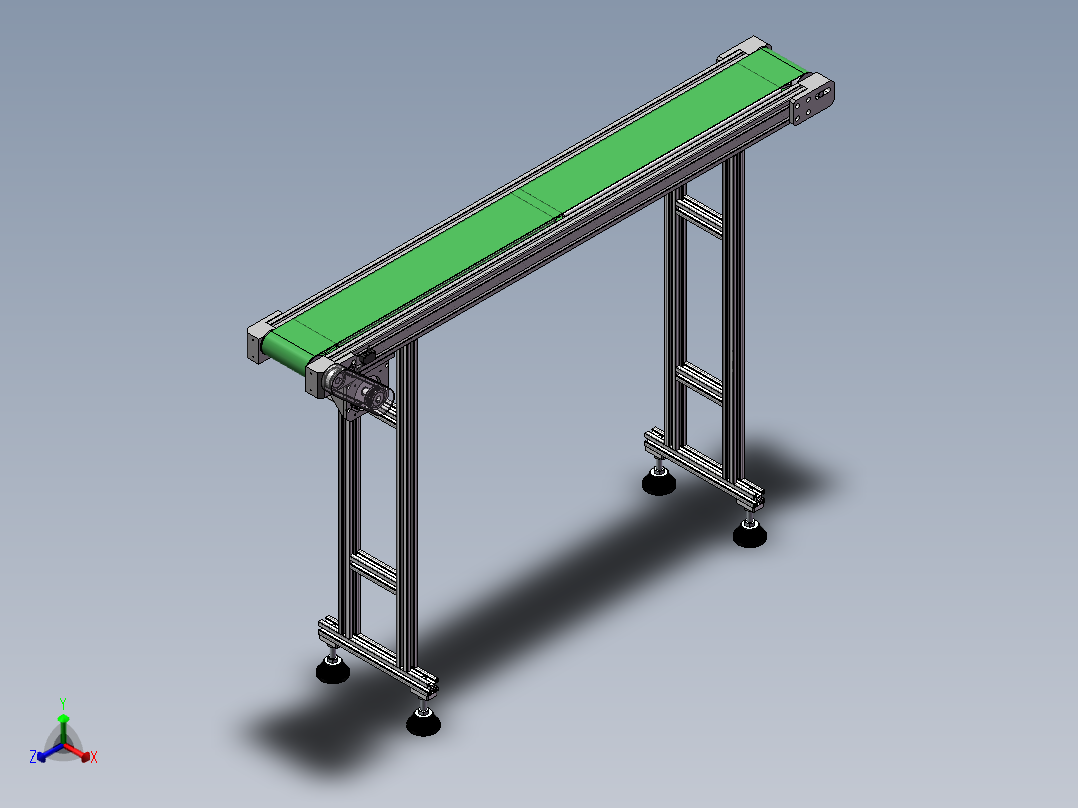 上下料流水线正等轴测图