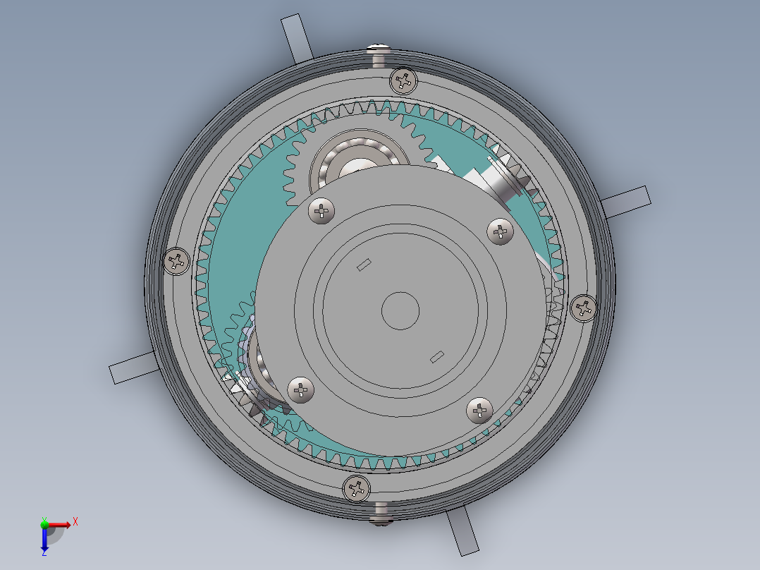 电动捣蒜机构俯视图
