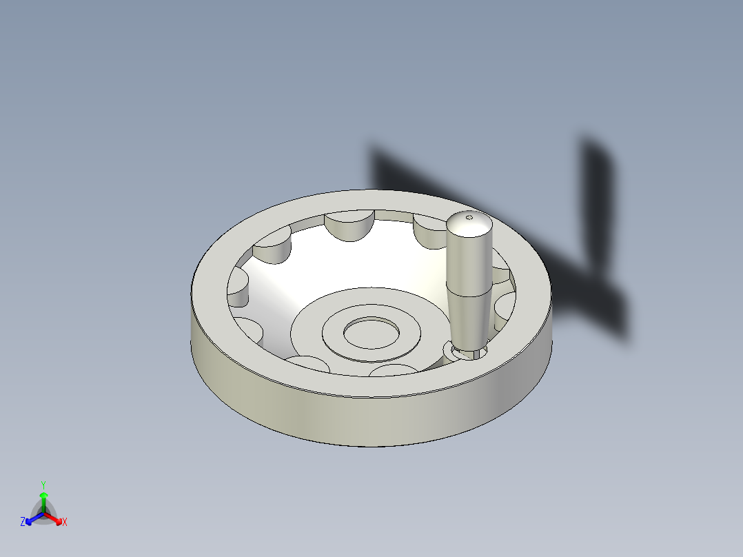 塑膠手輪VDO.FP+IR-3D多系列多零件图纸模型主视图
