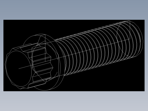 法兰头螺钉-5-16in-24 1long 12-point screws.DWG
