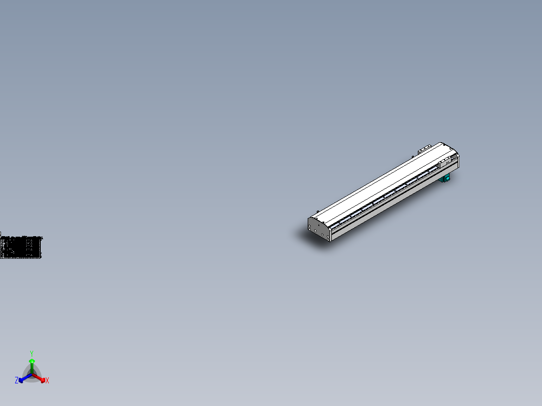 自制同步带模组设计正等轴测图