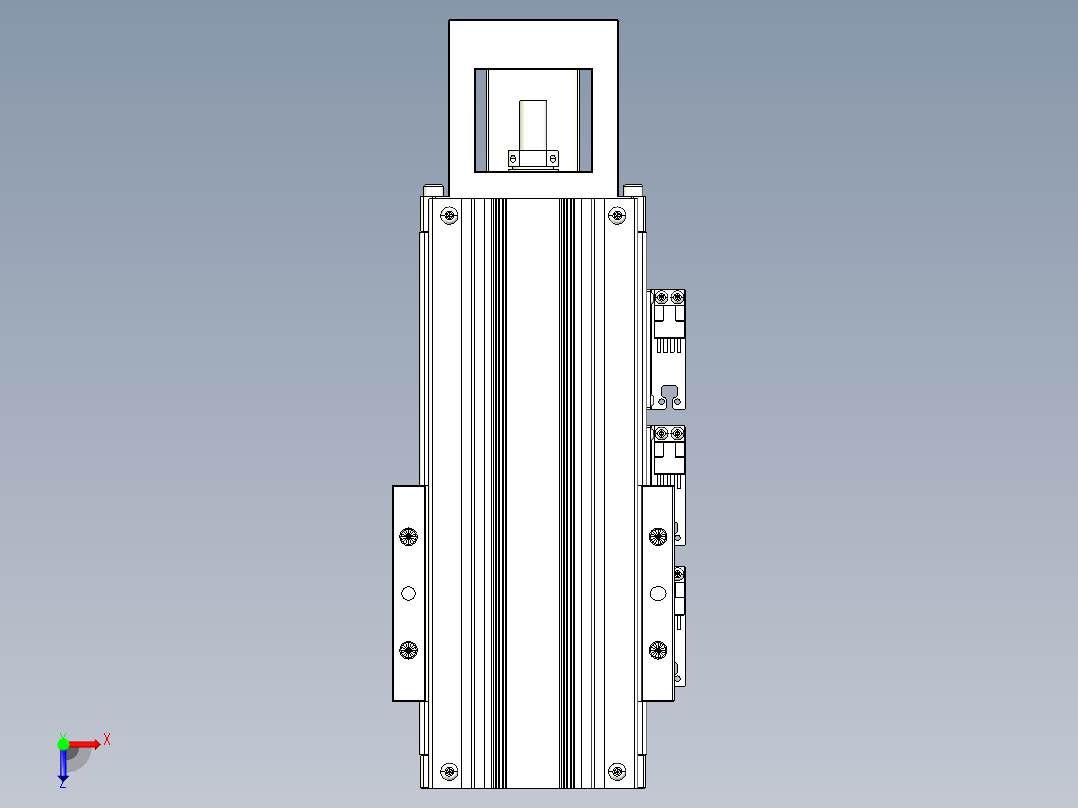 TPA-KNR-100E-2020C-L50A1-M-H40-N3线性模块铝制底座俯视图