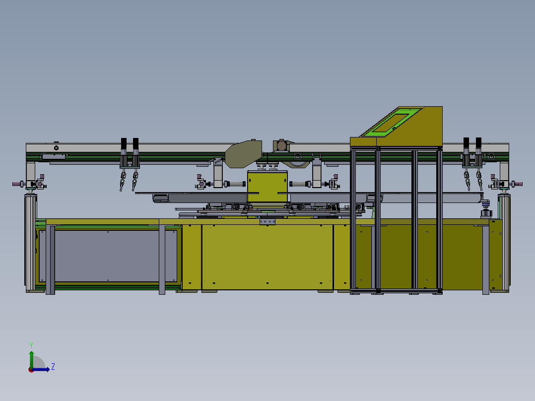 S5齿轮传动印花机sw16可编辑左视图