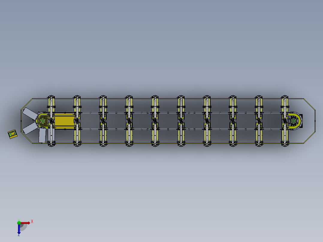 S5齿轮传动印花机sw16可编辑俯视图