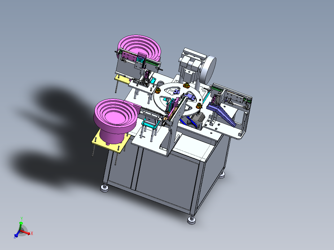 四脚板凳U型焊接端子冲压成形机sw18可编辑