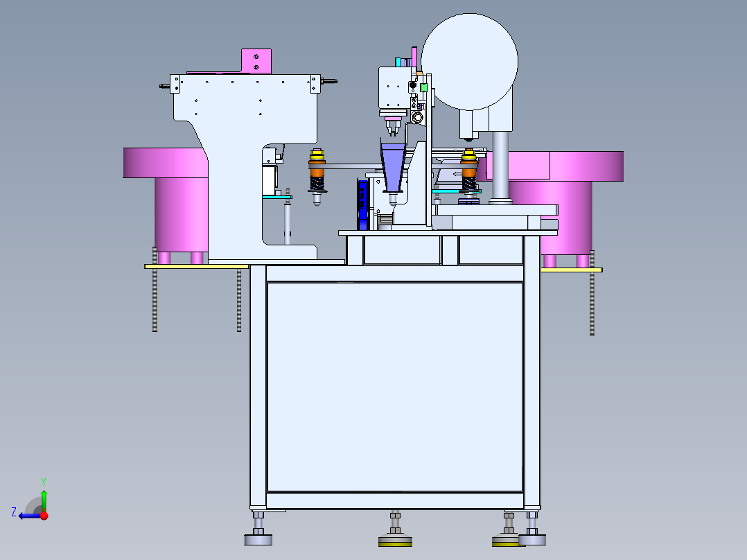 四脚板凳U型焊接端子冲压成形机sw18可编辑右视图