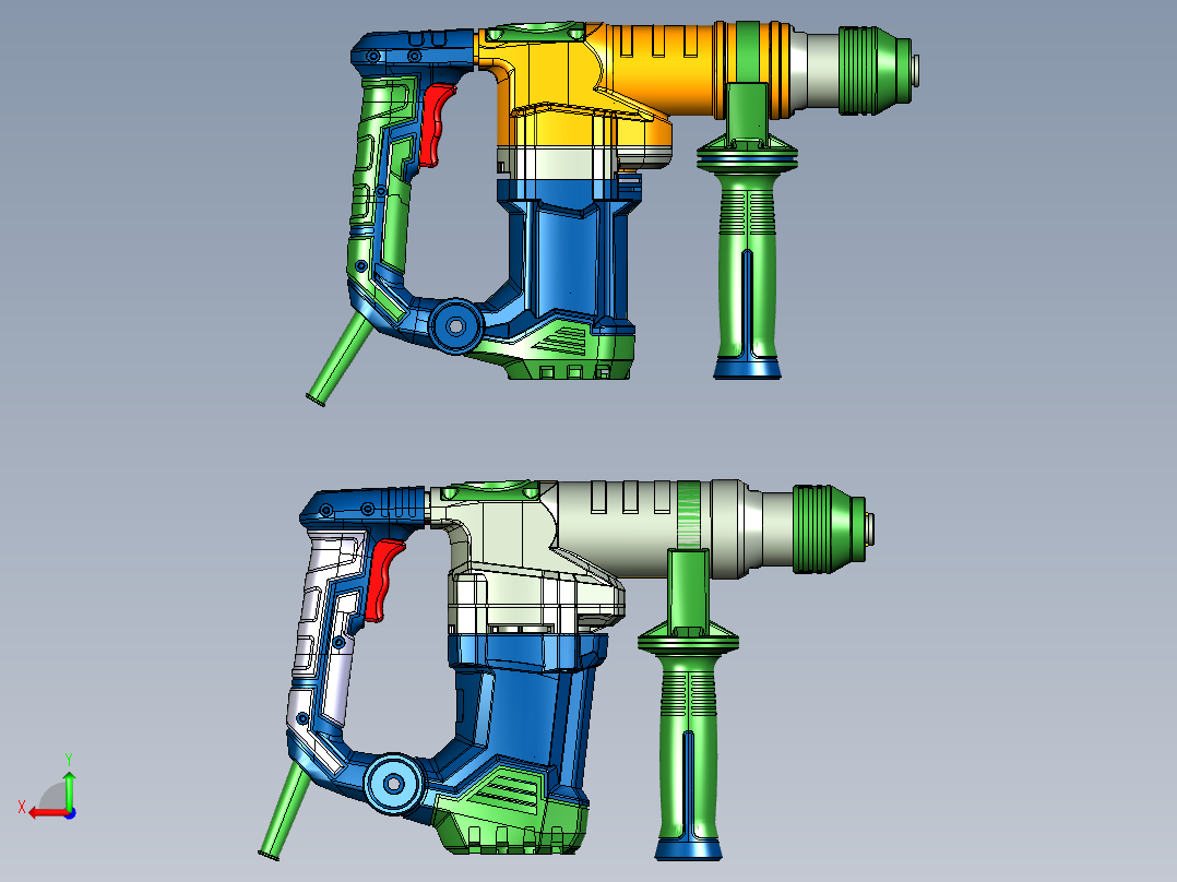 26和28混凝土打孔冲击钻电锤电镐后视图