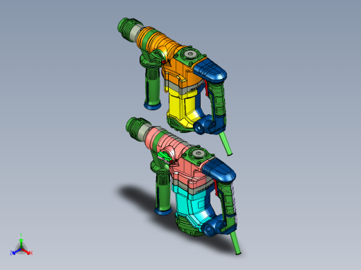 26和28混凝土打孔冲击钻电锤电镐正等轴测缩略图