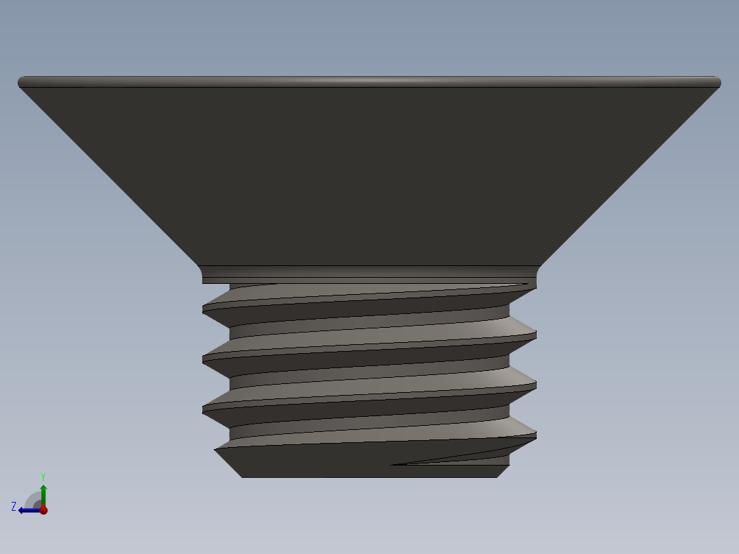 Screw_ISO_10642_M10x12_A2.SLDPRT右视图