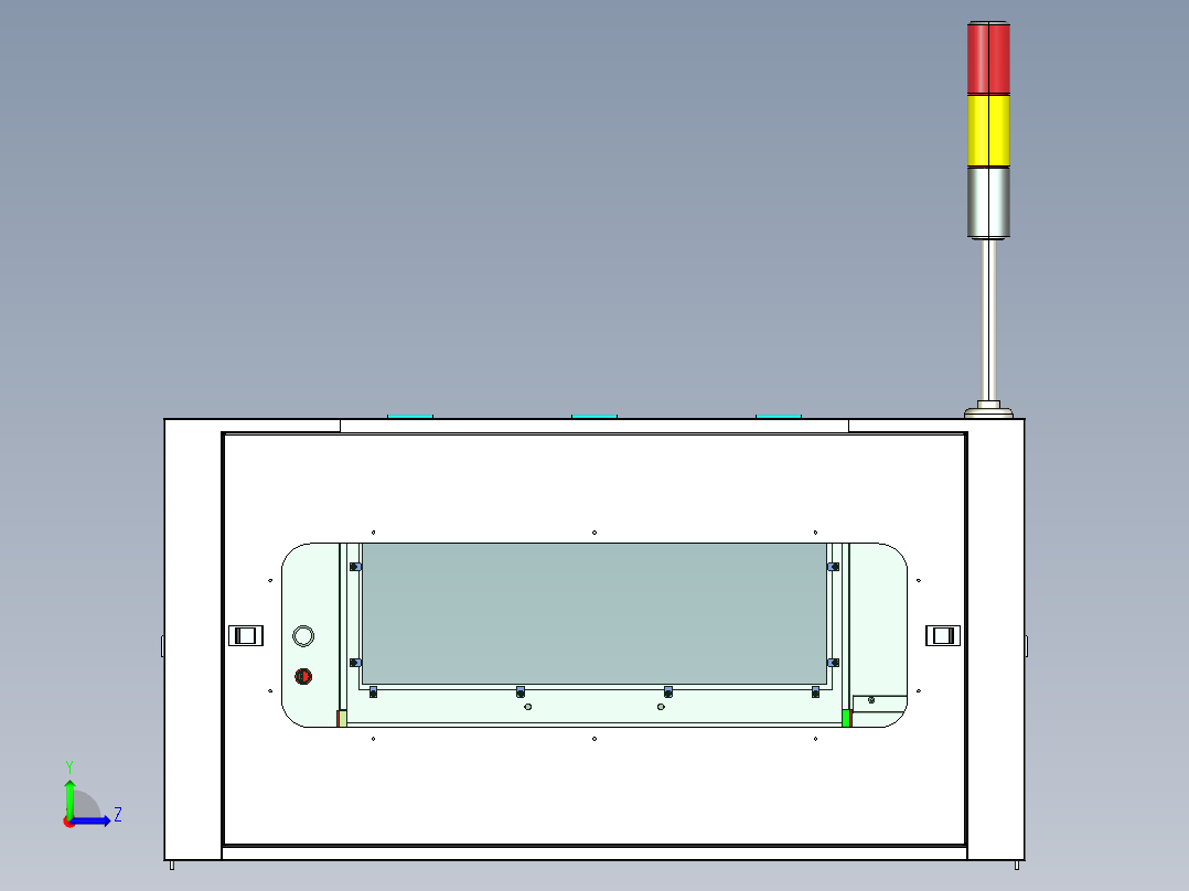 贴条形码二维码设备SMT在线式贴条码标签设备左视图