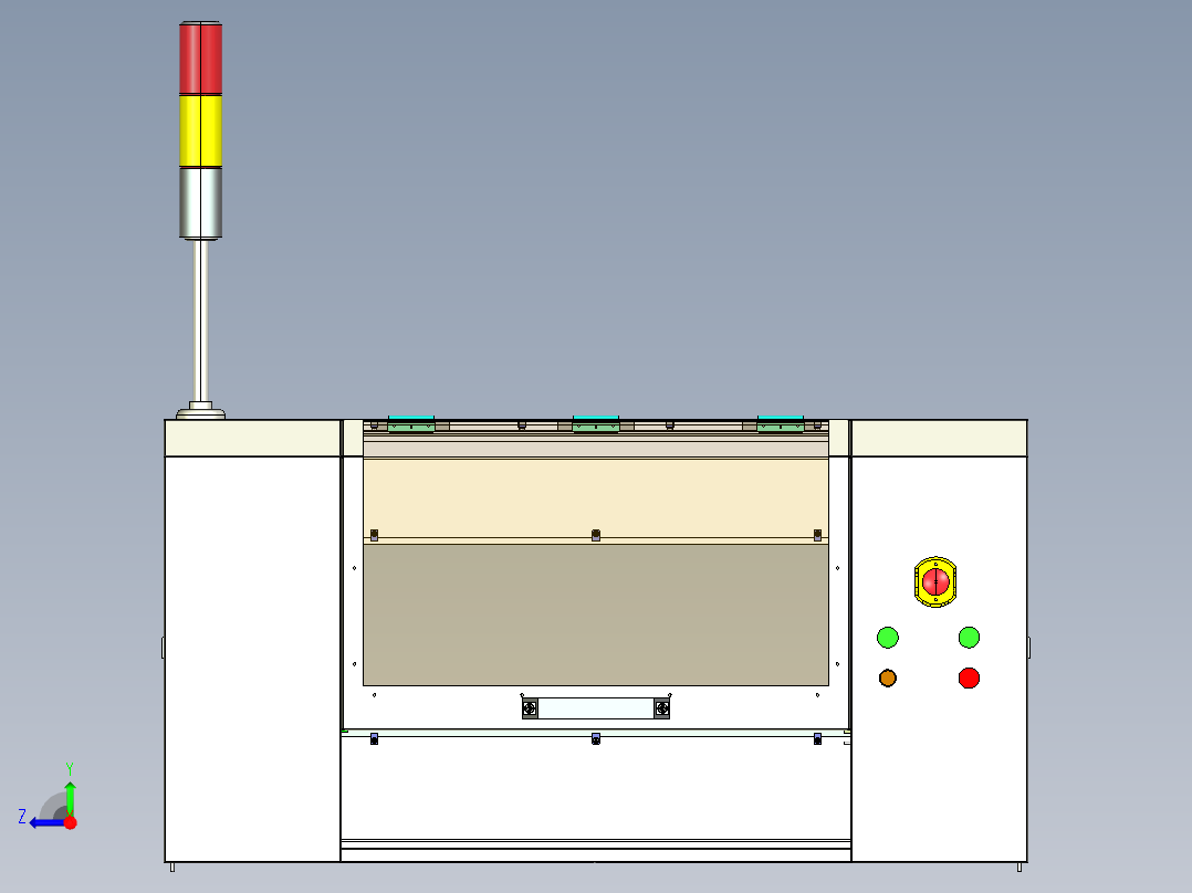 贴条形码二维码设备SMT在线式贴条码标签设备右视图