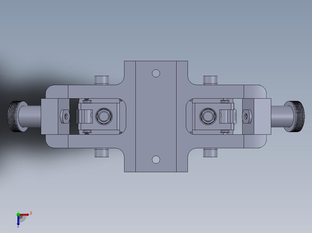 专用气缸（带机器部件的气动装置）40x16x50 mm俯视图