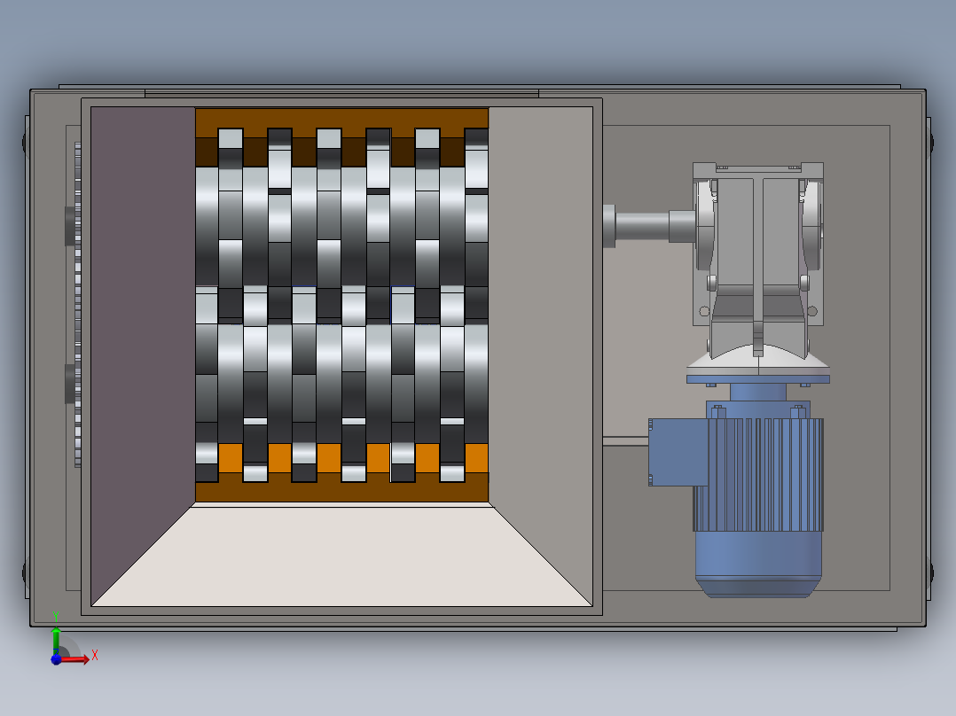 A2004047-塑料粉碎机前视图
