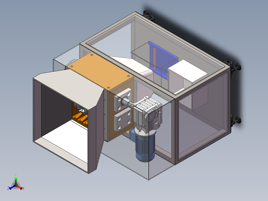A2004047-塑料粉碎机正等轴测图