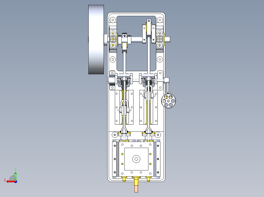 B3003604-蒸汽机后视图
