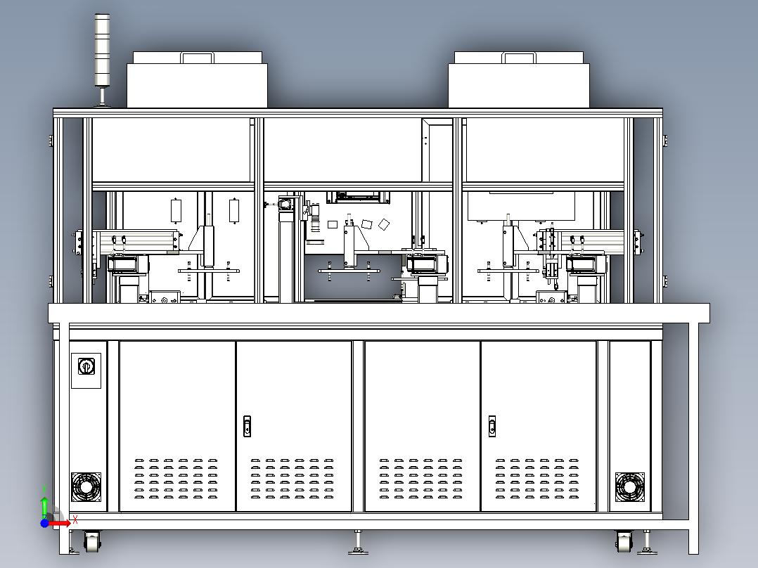 液晶屏在线式尺寸检测机前视图