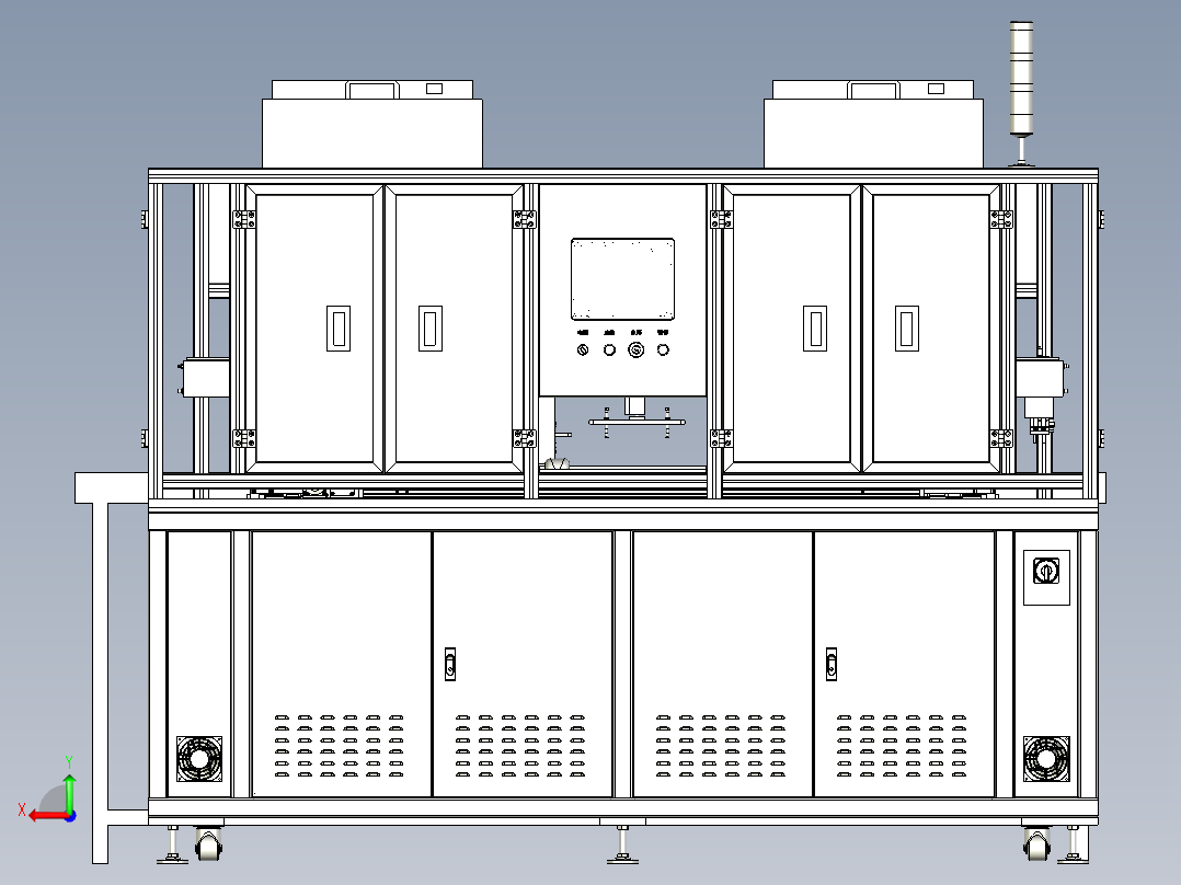 液晶屏在线式尺寸检测机后视图