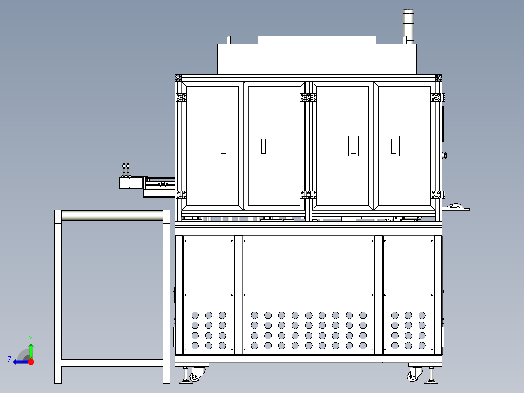 液晶屏在线式尺寸检测机右视图